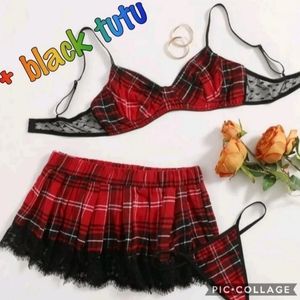 Large 4 piece school girl costume